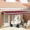 vidaXL Retractable Awning Burgundy 350 x 200 cm Polyester and Metal