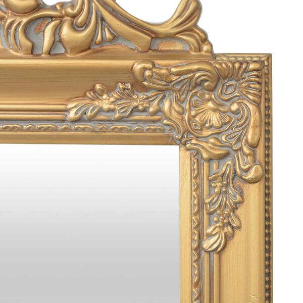 vidaXL Free-Standing Mirror Baroque Style 160x40 cm Gold