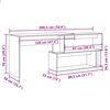 vidaXL Corner Desk Old Wood 200.5x50x76 cm Engineered Wood