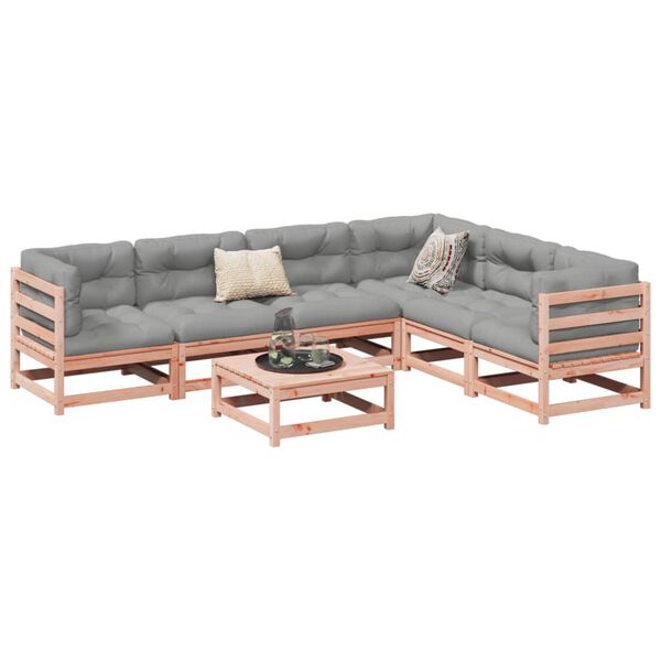 vidaXL 7 Piece Garden Sofa Set Solid Wood Douglas Fir