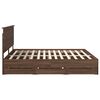 vidaXL Bed Frame with Drawer Brown Oak 200 x 200 cm Engineer Wood