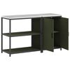 vidaXL Kitchen Storage Set 2 pcs Olive Green Cold-rolled Steel
