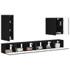 vidaXL TV Wall Cabinet Set Wall-mounted 6 pcs Black