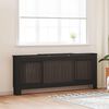 vidaXL MDF Radiator Cover Black 205 cm