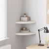 vidaXL Wall Corner Shelves 2 pcs Oak and White 35x35x3.8 cm MDF