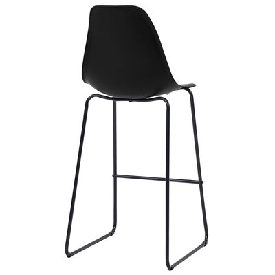 vidaXL Bar Chairs 4 pcs Black Plastic