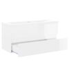 vidaXL Sink Cabinet with Built-in Basin High Gloss White Engineered Wood