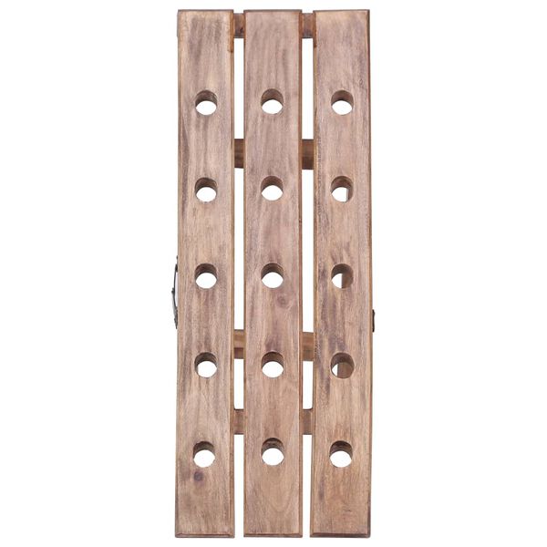 vidaXL Wine Rack for 15 Bottles 26x50x70 cm Solid Mahogany Wood