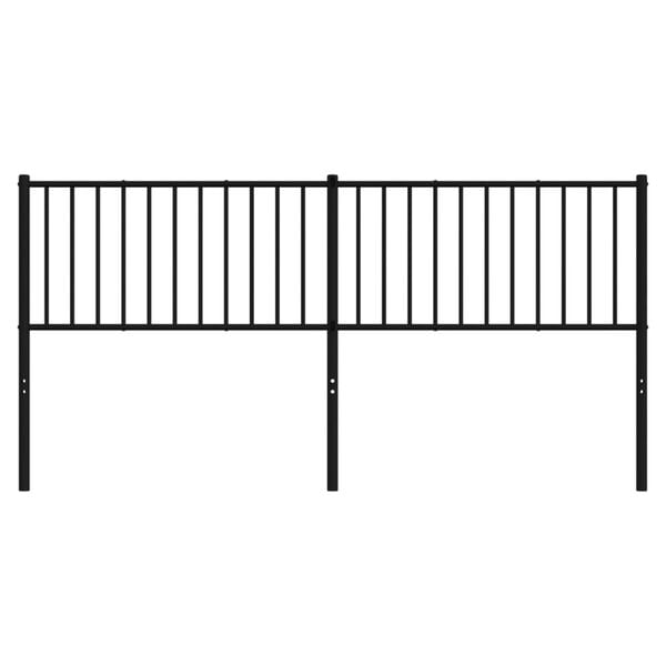 vidaXL Metal Replace Headboard Black 180 cm