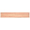 vidaXL Wall Shelf Light Brown 160x30x(2-4) cm Treated Solid Wood Oak