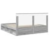 vidaXL Bed Frame Grey Sonoma 200 x 200 cm Solid Pine Wood
