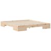 vidaXL Floor Bed Frame with Storage Brown 200 x 200 cm Solid pine wood