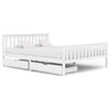 vidaXL Bed Frame without Mattress White Solid Pine Wood 160x200 cm