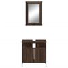 vidaXL 2 Piece Bathroom Furniture Set Brown Oak Engineered Wood