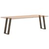 vidaXL Console Table Legs U-Shaped 2 pcs Natural Steel 28x(72-73) cm Steel