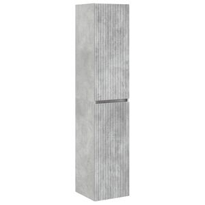 vidaXL Wall-mounted Bathroom Cabinet Concrete Grey 33 x 34.5 x 160 cm