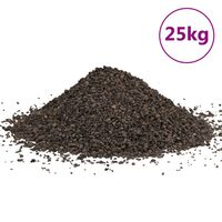 vidaXL Basalt Gravel 25 kg Black 1-3 mm