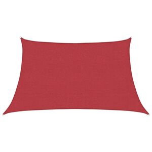 vidaXL Sunshade Sail 160 g/m&sup2; Red 3/4x2 m HDPE