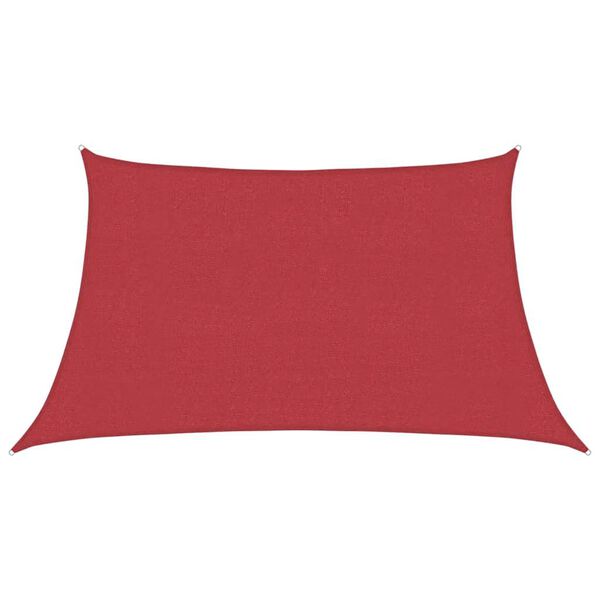 vidaXL Sunshade Sail 160 g/m² Red 3/4x2 m HDPE