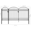vidaXL Garden Fence Gate with Arched Top 250 x 400 cm Steel
