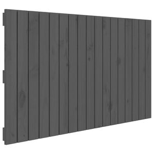 vidaXL Wall Headboard Grey 108x3x60 cm Solid Wood Pine