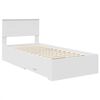 vidaXL Bed Frame with Headboard White 90 x 190 cm Engineered Wood