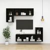 vidaXL Wall Cabinets 2 pcs High Gloss Black 37x37x37 cm Engineered Wood