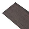 vidaXL Self-adhesive PVC Flooring Planks 5.02 m&sup2; 2 mm Dark Brown