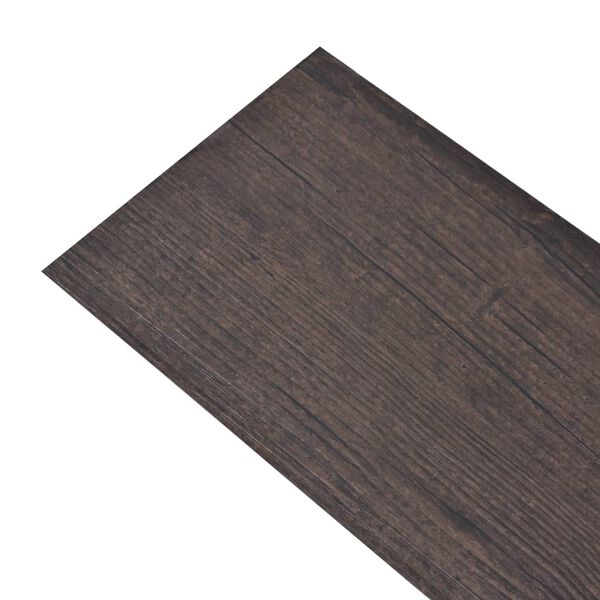 vidaXL Self-adhesive PVC Flooring Planks 5.02 m&sup2; 2 mm Dark Brown