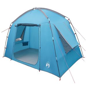 vidaXL Cabin Tent with Roof Blue 210 x 210 x 138 cm Polyester