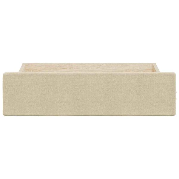 vidaXL Bed Drawers 2 pcs Cream Engineered Wood and Fabric