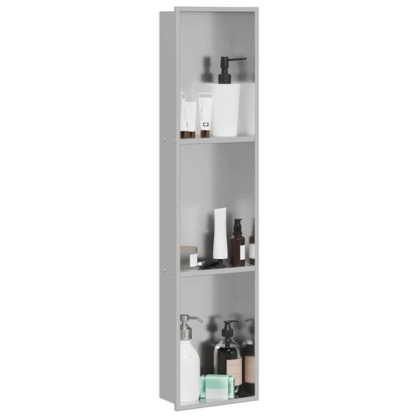 vidaXL Shower Niche Silver 90 x 20 x 9.5 cm Stainless Steel