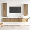 vidaXL 4 Piece TV Cabinet Set Wall-mounted Artisan Oak Engineered Wood