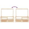 vidaXL Kids Bed Frame with Drawers 70x140 cm Solid Wood Pine