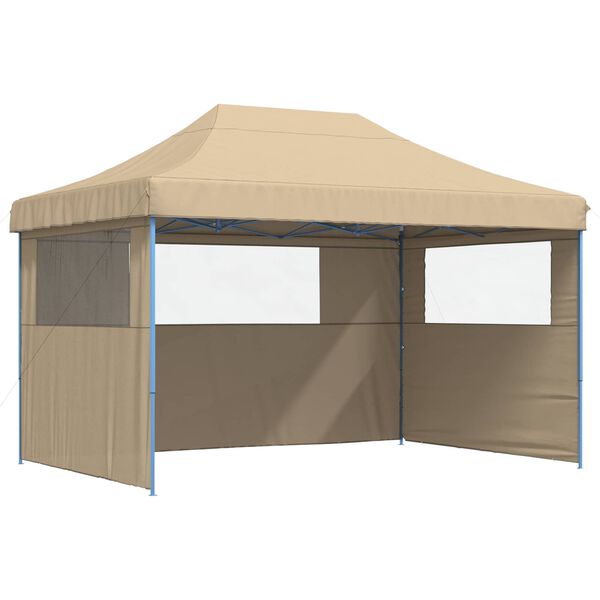 vidaXL Party Tent Folding Beige 279 x 410 x 315 cm Oxford Fabric