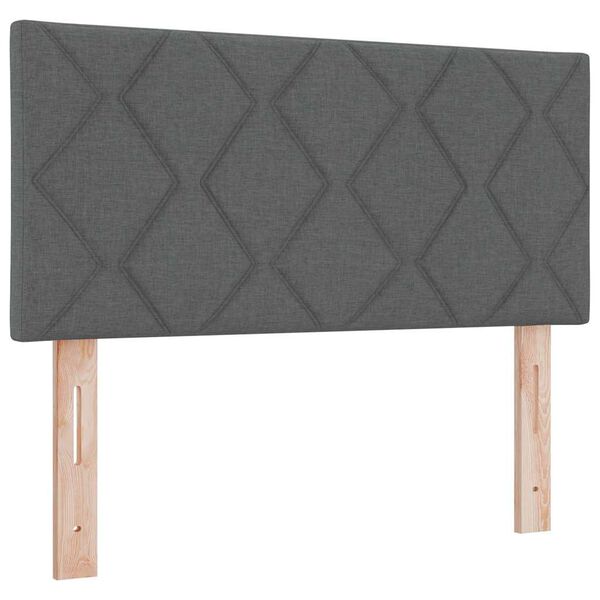 vidaXL Headboard with Headboard Dark Grey 90 cm Faux Leather