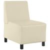 vidaXL Modular Sofa Unit Armless Cream 55 x 74 x 82 cm Faux Leather