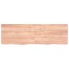 vidaXL Wall Shelf Light Brown 160x50x(2-6) cm Treated Solid Wood Oak