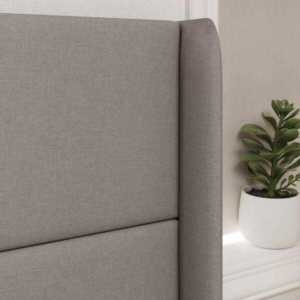 vidaXL Headboard Ear Taupe 80 x 16 x 4 cm Fabric