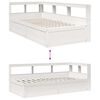 vidaXL Bookcase Bed without Mattress White 75x190cm Solid Wood Pine
