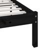 vidaXL Bed Frame without Mattress Black Solid Wood Pine 100x200 cm