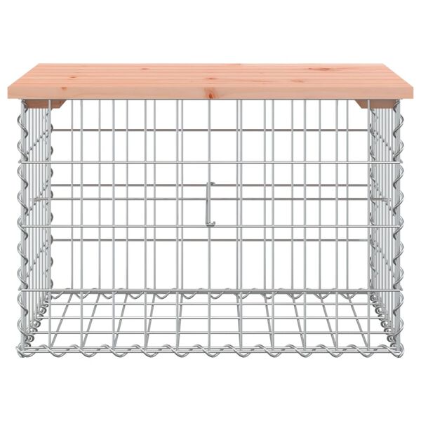vidaXL Garden Bench Gabion Design 63x44x42 cm Solid Wood Douglas