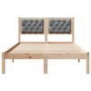 vidaXL Bed Frame Light Grey 120 x 200 cm Solid Pine Wood