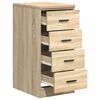 vidaXL Garage Storage Cabinet Sonoma Oak 40x51x85 cm Solid Wood Pine