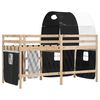 vidaXL Kids' Loft Bed with Tunnel without Mattress White&Black 80x200 cm