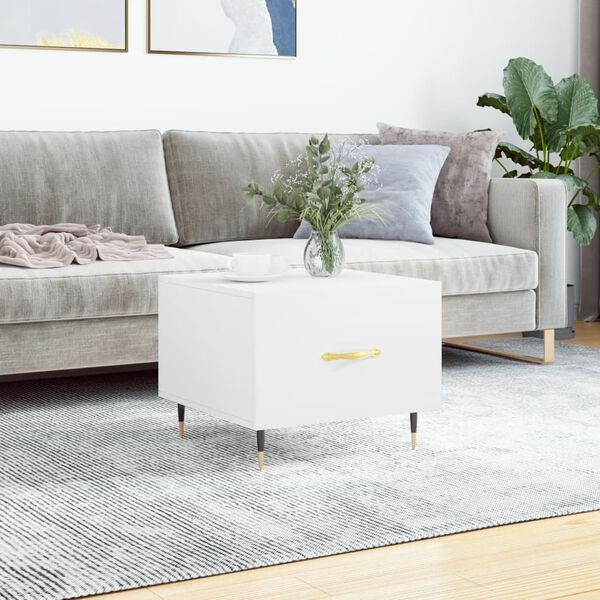 vidaXL Coffee Table White 50x50x40 cm Engineered Wood