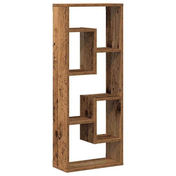 vidaXL Wall Shelf Old Wood 36x16x90 cm Engineered Wood