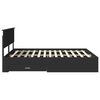 vidaXL Bed Frame with Headboard Black 160 x 200 cm Engineered Wood
