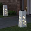 vidaXL Solar LED Pathway Light 2 pcs White Cold Rolled Steel