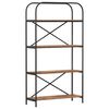 vidaXL Bookshelf 4-Tier 80 x 30 x 146 cm Engineered wood Old Wood